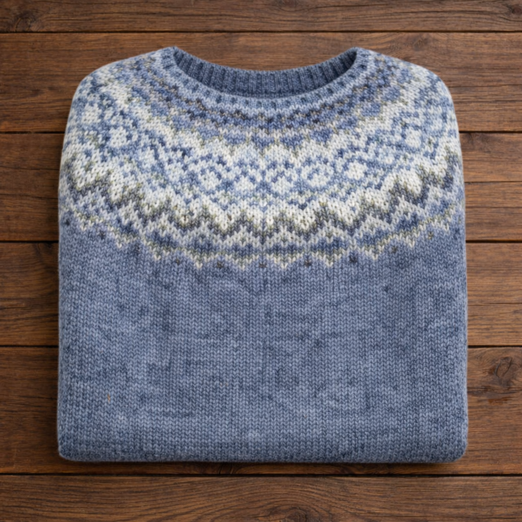 Cotton Sweater - Winter Snow