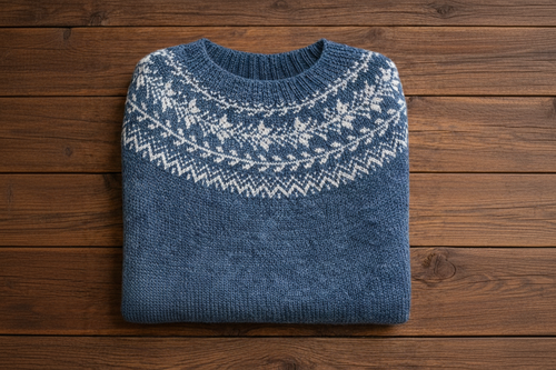 Cotton Sweater - Crystal Water