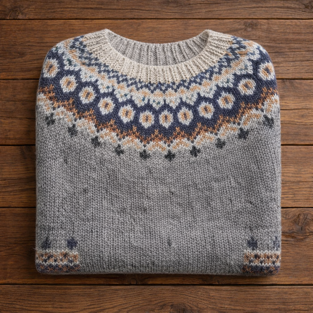 Cotton Sweater - Snow Fall